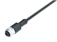 Cordset M12 A COD Female Striaght. 8 Pole - Single End - 2m PUR Cable IP67/IP69K - UL Approved [77-3430-0000-50708-0200]