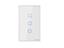 SONOFF 4X2 Luxury White Glass Panel Touch Wall Light Triple Switch. It can also be Controlled via 433MHZ RF or WIFI through IOS/Android App- Ewelink. US Version [SONOFF T2 WIF+RF TOUCH US 3W WH]