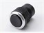 Push Button Actuator Non-Illuminated Momentary • Black Raised Button • Metallic Silver 30mm Bezel [PB302MKS]