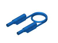Safety Test Lead PVC Stackable 4mm Straight. Shrouded Plug to Straight. Shrouded Plug 2.5mm sq. 16A 1000VDC CATII (934088102) [MLS-WS 100/2,5 BLUE]