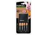 Battery Charger for Ni-Cd/ Ni-MH 2 or 4 AA/AAA 2Pin Euro Plug * Includes 2 x NH-AA1300mAh - 2 x NH-AAA750mAh Batteries [BATT-CHGR CEF27 DURACELL]