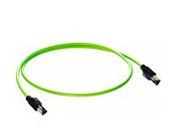 Profinet Data Cable According to Type C, Molded on Both Sides with RJ45 to RJ45 Male Connector, Length 15M, Stranded/Shielded, 22 AWG with Green Jacket. [0985 S4742 502/15 M]