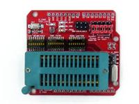AVR Programmer Shield for Most ATTINY and ATMEGA IC'S on Board ZIF Socket. LED Indicators: Heartbeat, Programming, and Error, Designed as Arduino ISP Sketch [ACM AVR PROGRAMMER SHIELD]