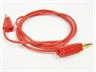 4mm Test Lead • Stackable Plug Gold plated • 19A 50V • 1 meter Length • Red [KLG4-100 RED]