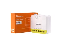 ZIGBEE 3.0 Dual‑Gang Smart Switch with no Neutral Required, 2× 8 A Outputs (12 A Total), External Switch Support, Compact Install Behind Wall Switch. Requires a ZIGBEE Hub [SONOFF MINI-ZB2GS-L MINI DUO-L 2]