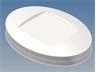 Oval Shaped White Recessed ABS Enclosure 250x180x53.50mm Suitable for Desktop & Wall Mounting Applications [TEKO DOMO2.7]