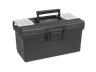42cm Tool Box with Tray 424x230x225mm (LxWxH) in Black [TOOL BOX DY-TB-A10-BLK]
