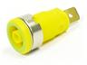 4mm Panel Mount Banana Socket with Built-In Safety in Green/Yellow [SEB2610-F4,8 G/Y]