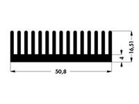 Extruded Heatsink • Rth= 5 K/W • Length : 37.5mm • Black Anodised surface [SK426-37,5SA]