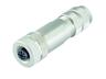 5 way Female Cylindrical Cable Connector with Screw Lock , Shieldable and Diecasted Zinc Thread Ring [99-1438-814-05]