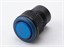 Push Button Actuator Non-Illuminated Momentary • Blue Raised Button • Blue 30mm Bezel [PB302MBB]