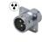 Male Circular Connector • Metal-Shielded with Push-Pull Snap Lock Panel-Mount Jam-Nut • 3 way • 250V 13A • IP67 [XY-CCM213-3P]