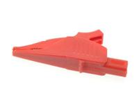 Croc Clip Red 4mm Safety Ful. Insul. - 40mm Jaw Opening. CATIII 10A/1KVAC. [XY-AK2B-40E RED]