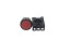 Push Button Actuator Non-Illuminated Momentary • Red Flush Button • Black 30mm Bezel [PB301MR]