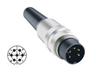 Inline DIN Circular Cable Plug Connector • Locking Type with threaded joint, ground contact • 7 way • Solder • 250VAC 5A • Cable ø4~6mm • IP40 [SV70M]