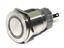 Ø19mm Vandal Resistant Stainless Steel IP65 Round Flat Hyper Plane Push Button and 24V Red/Green LED Ring Illuminated Switch with 1N/O 1N/C Latch Operation 5A-250VAC Rating [AVP19FH-L2SCR/G24]