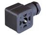 Valve Connector - Cube Female DIN43650-A - 2 Pole + Earth 16A 250VAC/VDC M16 w/Integral Gasket IP65 4 - 10mm OD Cable Entry BLACK (934618001) [GDMF2016 DAAA BK]