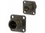 Circular Connector MIL-DTL-26482 Series 1 Style Bayonet Lock Square Flange Receptacle Male 2 Pole #20 Contact. Solder. 7,5A 600VAC/850VDC (MS3112E-8-2P) [PT02E-8-2P]