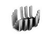 Finger-Shaped Heatsink for TO-3,SOT-9,TO-66,SOT-32,TO-220 • pattern Drilled • Rth= 10.5 K/W • Length : 25.4mm • Black Anodised surface [FK206SAL]