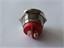 Vandal Resist Pilot Lamp 22mm Flat Red Dot LED 24VDC 15mA- IP67 - Nickel Plated Brass [AVL22F-NDR24]