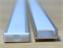 Surface Mount LED Aluminium Profile 16x16mmx1m with Flat milky Cover [LED ALUM PROF 16X6 SURF FLT 1MT]