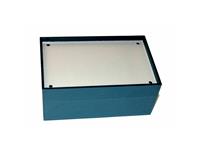 Optative type Top Cover Enclosure • ABS Plastic • with Square Corners and Alum Panel • 160x96x61mm • Black [TEKO P/3]