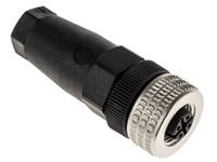 Circular Connector M12 A COD Cable Female Straight. 5 Pole Screw Terminal PG7 Cable Entry [ELKA5012PG7]