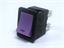 Miniature Rocker Switch • Form : SPST-1-0 • 16A-250 VAC • Solder Tag • 19x13mm • Purple Curved Actuator • Marking : - / [MR6110-C7HBP]