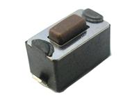 Tactile Switch • Form : 1A - SPST (NO)/2Termn • 50mA-12VDC • 160gf • SMD • Brown • Case Size : 6x3.5 ,Height : 4.3,Lever : 0.8mm [DTSM31N]
