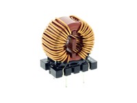 Common Mode Power Line Inductor 2.2MH 6A 20mΩ, Tolerance:30%, Voltage:250VAC, Vertical 4 Pin Through-hole, Operating Temp:-40°C~125°C, Lead Pitch:10mm, 27.5x18.5x33mm, Toroidal Chokes, WE-CMB, Lead Diameter:1mm, Toroidal Choke [2,2MH 6A INDUCTOR]