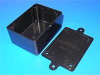 Series A1 type Multipurpose Enclosure • ABS Plastic • with Flanges • 74x54x37mm • Black [BTA1B]