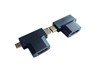 Adaptor HDMI-Female to HDMI(Micro)-Male + HDMI(Mini)-Male T-Shape Gold Plated Contacts in Black [ADAPTOR HDMI F/MINI +MICRO T]