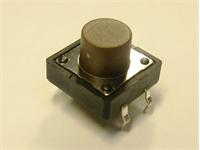 Tactile Switch • Form : 1A - SPST (NO)/4Termn • 50mA-12VDC • 160gf • PCB-ThruHole • Brown • Case Size : 12x12mm , Height : 8.5mm [DTS25N]