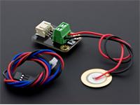 DFR0052 Analog Piezo Disc Vibration Sensor buffers a Piezoelectric Transducer that responds to strain changes [DFR PIEZO DISC VIBRATION SENSOR]