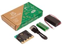 Pocket-Sized Codeable Computer Board 25 LED Display, ARM Cortex-M4 CPU 512KB Flash, Bluetooth, Includes: 1xBattery Holder 2xAAA Batteries 1xBBC Micro Bit 1xUSB Cable, 52x42x11.7mm [BBC MICRO:BIT V2.2 GO]