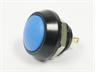 Ø12mm Metal Zn-Al 17mm Round Bezel IP65 Push Button Switch with Blue Dome Button, 1N/O Momentary Operation and 2A-36VDC Rating [PBMZR171ATLE6]