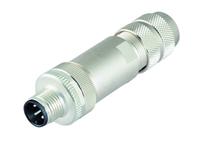 5 way Male Cylindrical Cable Connector with Screw Lock , Shieldable and Diecasted Zinc Thread Ring [99-1439-814-05]