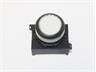 Push Button Actuator Illuminated Latching • White Flush Lens • Black 30mm Bezel [P301LW]