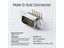 9 way Male D-Sub Connector with PCB Right Angle termination and ( 9.4mm) Machined Pins and without Mounting Brackets [DE9P1A0N]