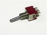 Sub-Miniature Toggle Switch • Form : DPDT-1-N-1 • 3A-125 VAC • Solder-Lug • Standard-Lever Actuator [TS5]