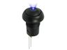 IP67 Illuminated Latching Push Button Switch • Form : SPST-0-(1) • 17mm Round Black Bezel • Black Button with Blue LED • Solder-Lug [PBRL171ATLE0L6]