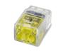 2-Way Transparent Push-In Wire Connector with Double Spring Technology, Yellow in Colour 24A 450V [HELACON HECP2 YELLOW]