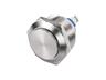 Vandal Resistant Push Button Switch 22mm Momentary Raised Button. 1N/O 2A-48VDC -IP65- Stainless Steel - Screw Terminal. (Anti Vandal) [AVP22RWM1S]