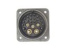 Circular Connector MIL-VG95234 Rev Bayonet Lock Square. Flange Panel Receptacle with Rear Thread 23 Pole 16x #16/2x #12/3x #8/2x #4 Contacts. Male Solder. 13A/23A/46A/80A @ 500VAC/700VDC [CA3100A-32-6PB]