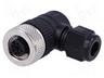 Circular Connector M12 A COD Cable Female Right Angled 5 Pole Screw Lock PG9 Cable Entry [XY-RKCW 5/9-ECN]