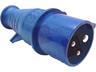 Industrial Straight Plug 2P+E 16A 220V 6H IP44. Blue IEC60309 (57304) "Wander Plug" [IP-17304]
