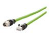 Cordset Shielded M12 X-Coded Male Straight 8 Pole – RJ45 Plug Cat 6A - 10M Pur Cable. [142M2X15100]