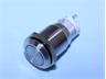 Ø16mm Vandal Resistant Push Button Switch Latching, Flat Button 1n/o - 1n/c 5A-250VAC -IP67- Stainless Steel [AVP16F-L2S]