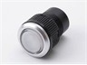 Push Button Actuator Non-Illuminated Momentary • White Raised Button • Metallic Silver 30mm Bezel [PB302MWS]