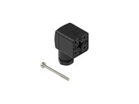 Valve Connector - Cube Female DIN43650-A - 3 Pole + Earth 16A 250VAC/VDC M16 IP65 4,5 - 9mm OD Cable Entry Black (GDM3016BK) [GDM3106-A0U-10F]